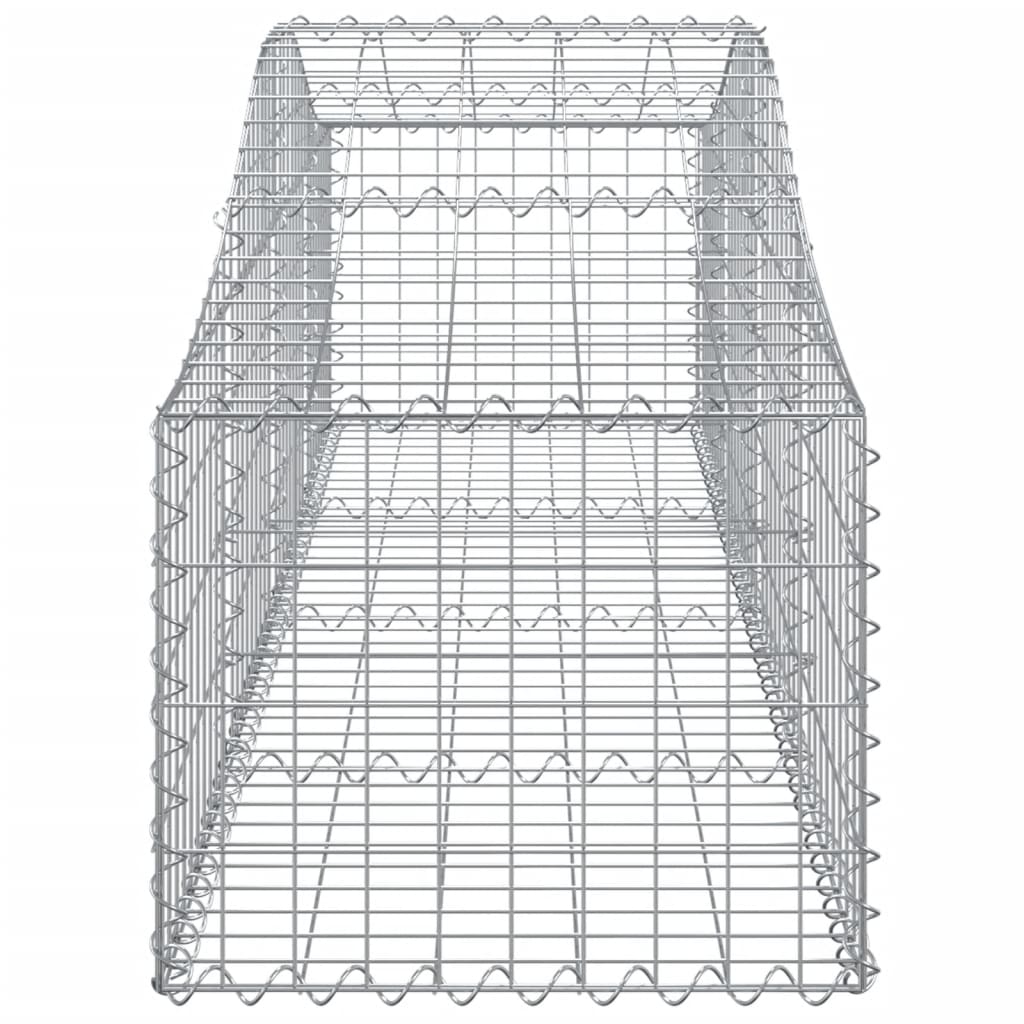 vidaXL Coșuri gabion arcuite 5 buc, 200x50x40/60 cm, fier galvanizat