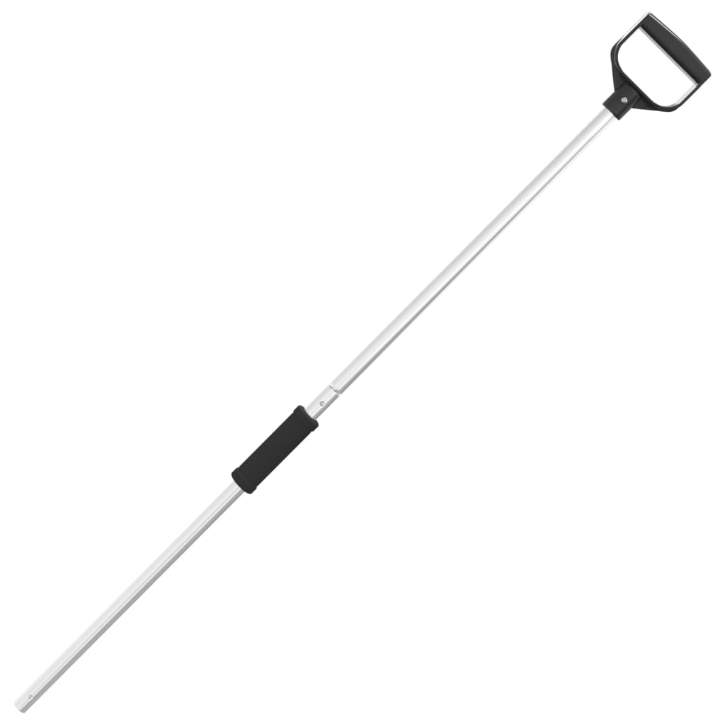 vidaXL Mâner de furcă telescopic, argintiu, Ø11x114 cm, oțel