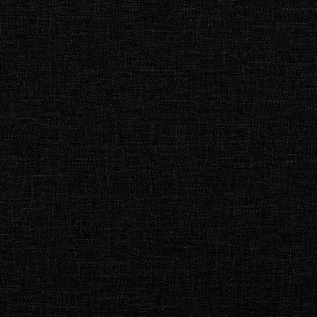 vidaXL Pat de zi cu extensie, negru, 100x200 cm, textil