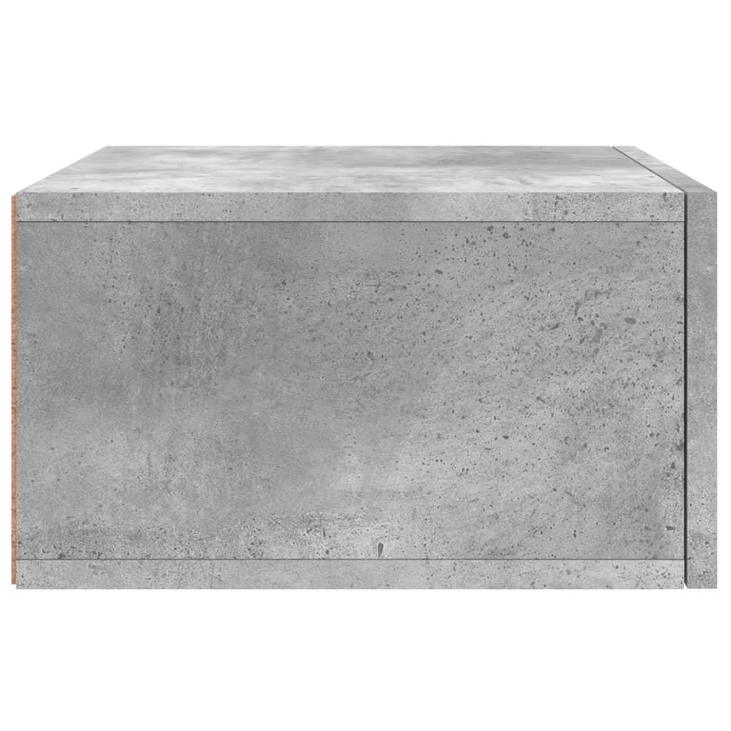 vidaXL Noptiere montate pe perete 2 buc. gri beton 35x35x20 cm