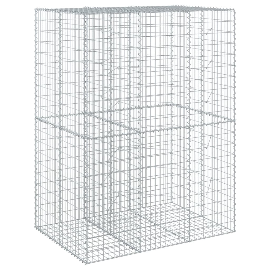 vidaXL Coș gabion cu capac, 150x100x200 cm, fier galvanizat