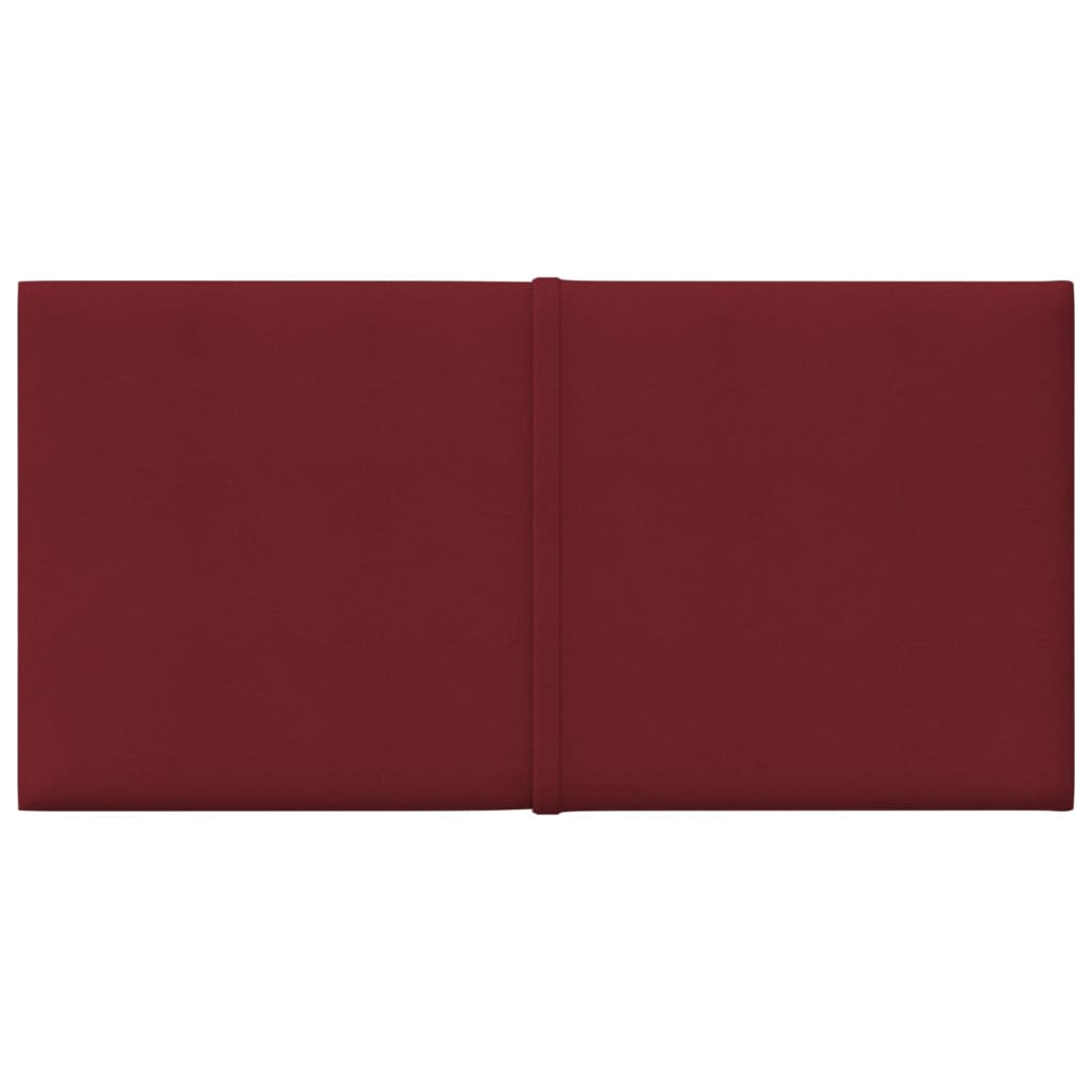 vidaXL Panouri de perete, 12 buc., roșu vin, 30x15 cm, textil, 0,54 m²
