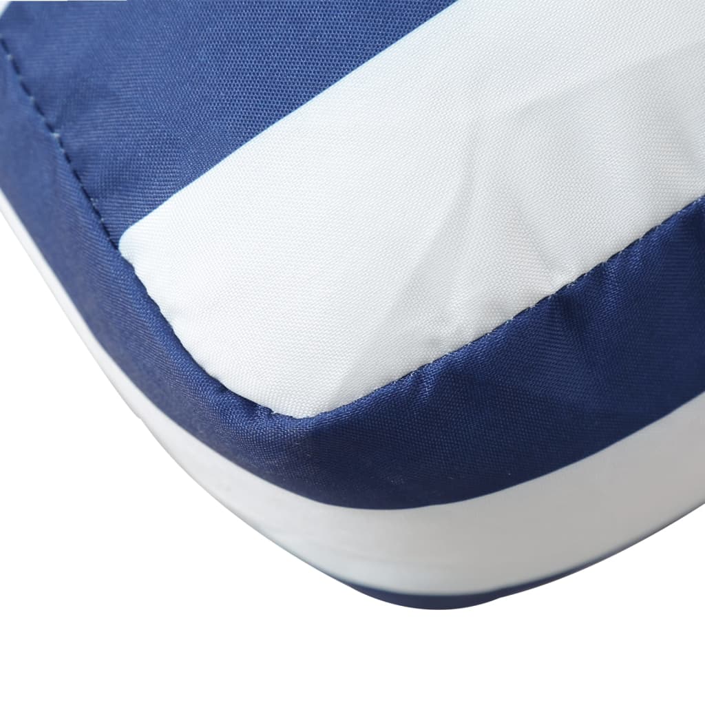 vidaXL Pernă de paleți, dungi albastru/alb, 50x40x12 cm, textil