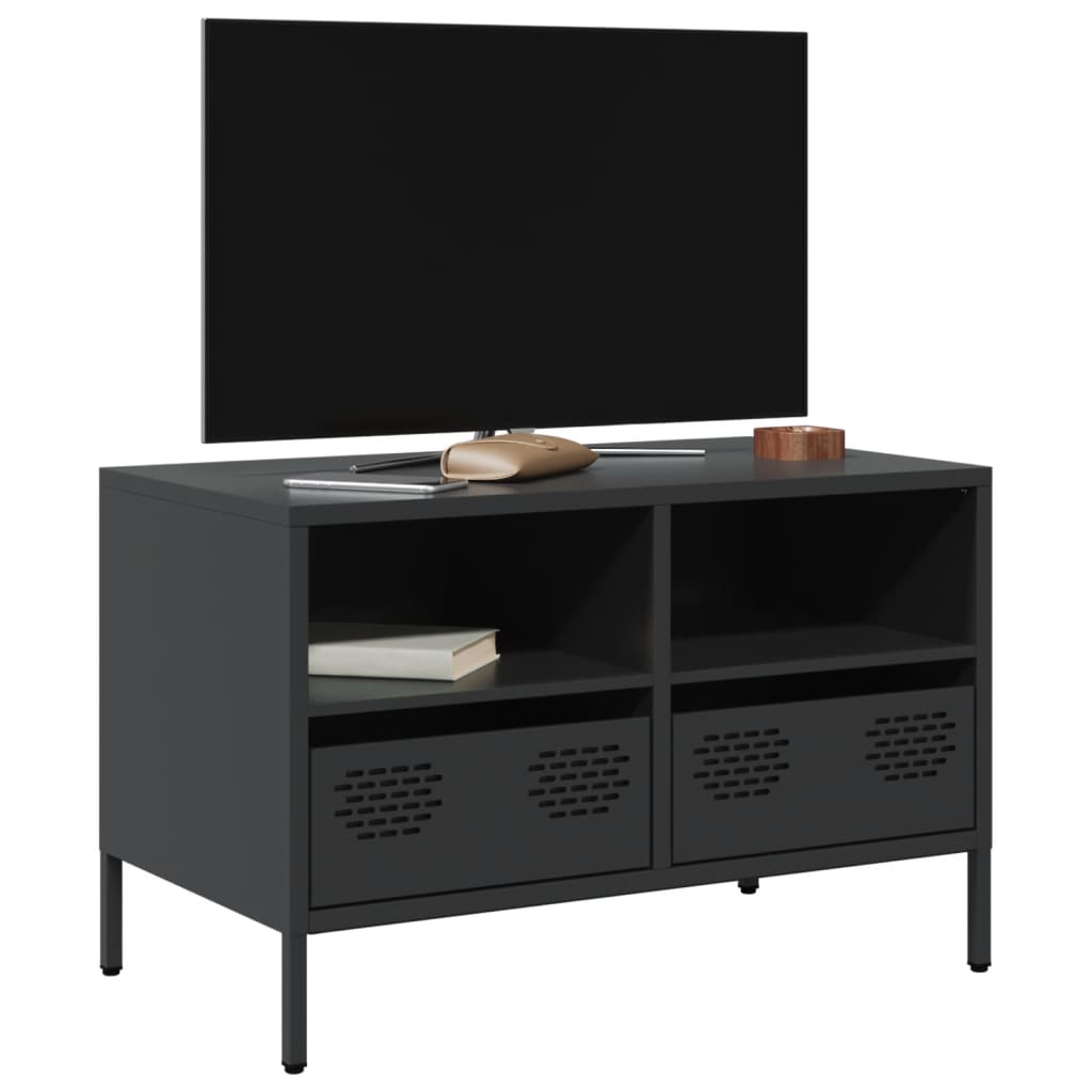 vidaXL Dulap TV, negru, 68x39x43,5 cm, oțel laminat la rece