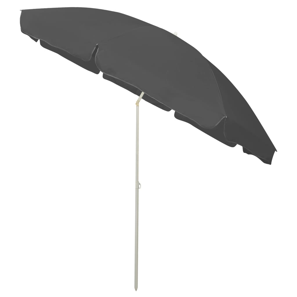 vidaXL Umbrelă de plajă, antracit, 300 cm