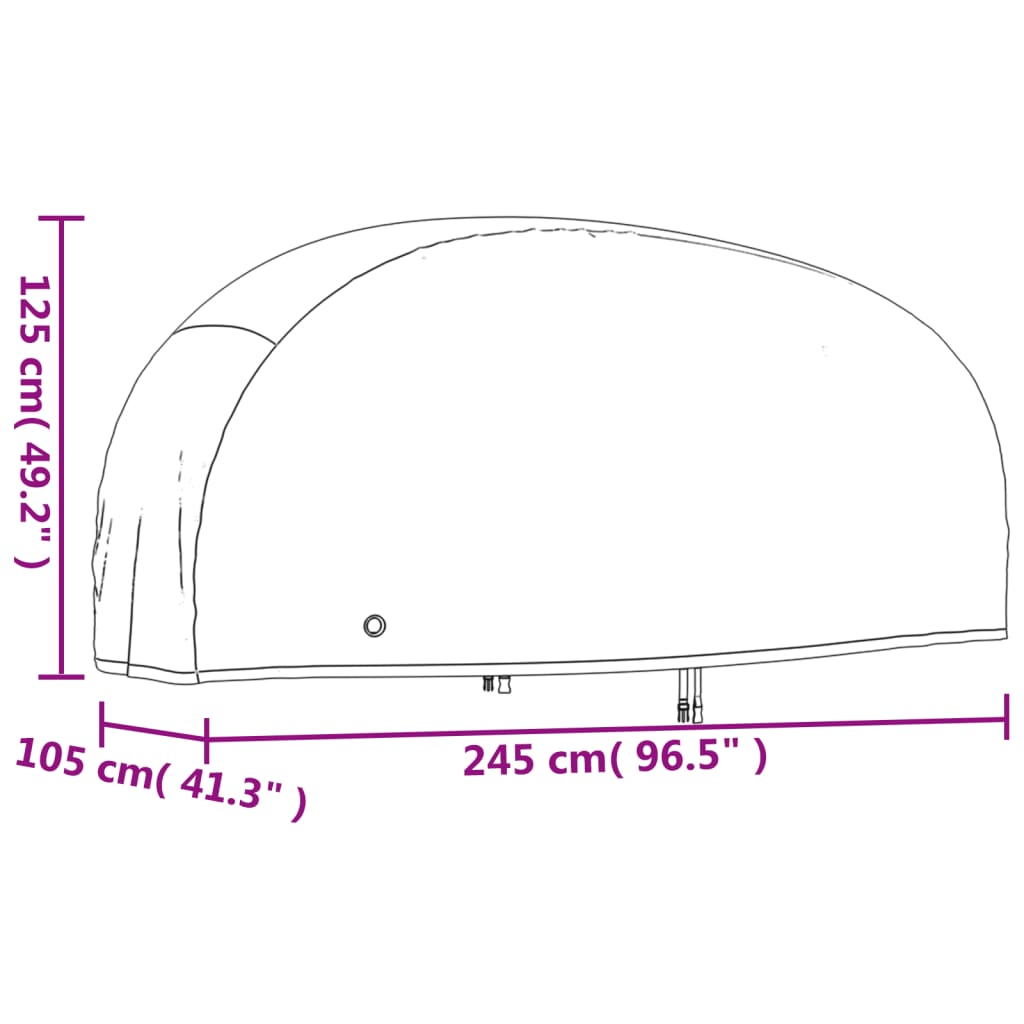 vidaXL Huse motociclete, 2 buc., 245x105x125 cm, Oxford 210D