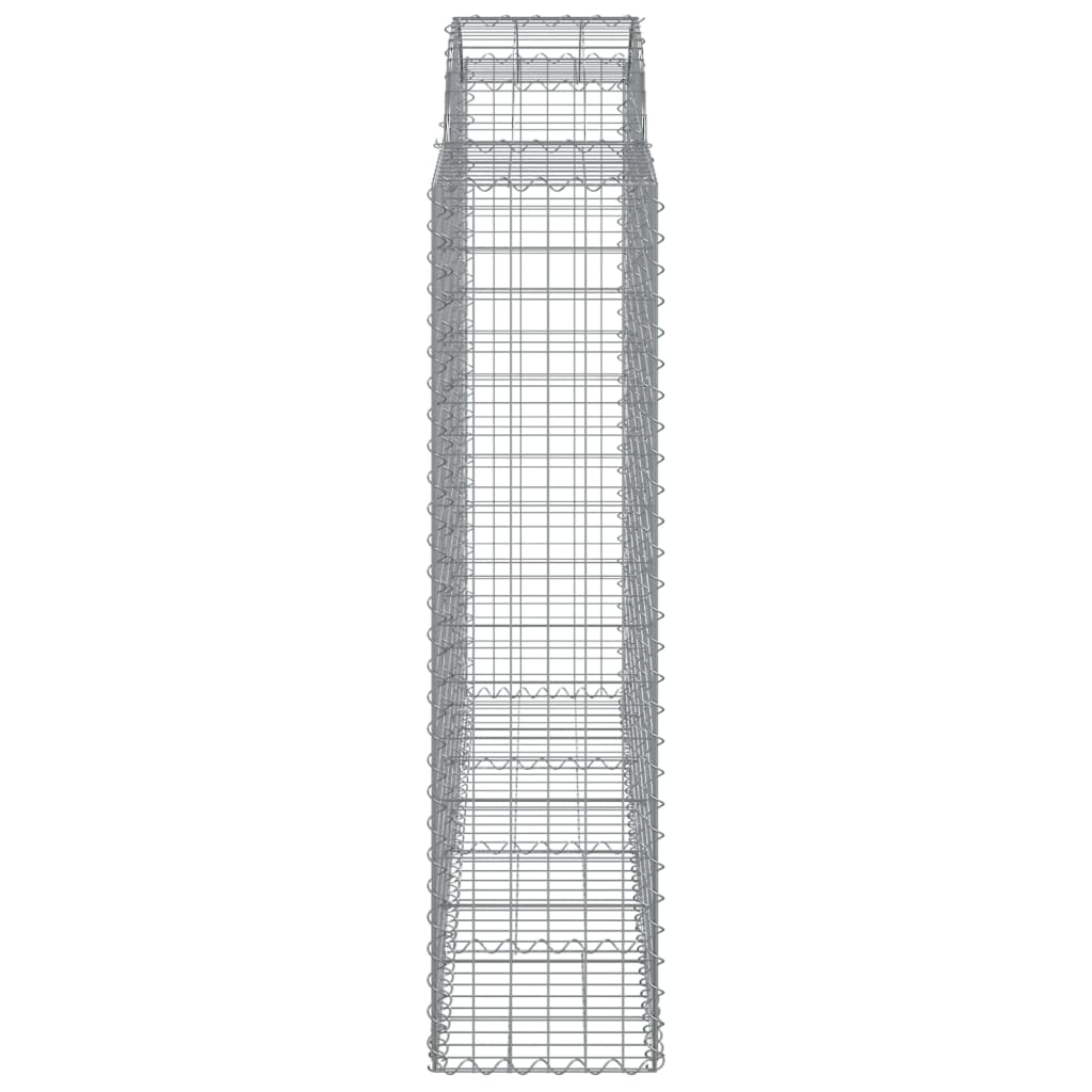 vidaXL Coșuri gabion arcuite 14 buc 200x50x160/180 cm, fier galvanizat