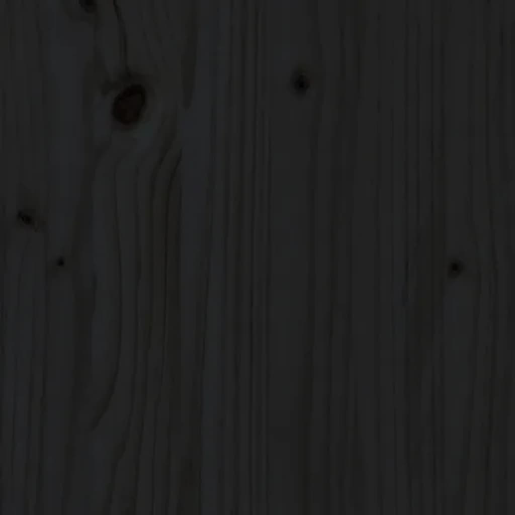 vidaXL Măsuță de cafea, negru, 110x50x40 cm, lemn masiv de pin