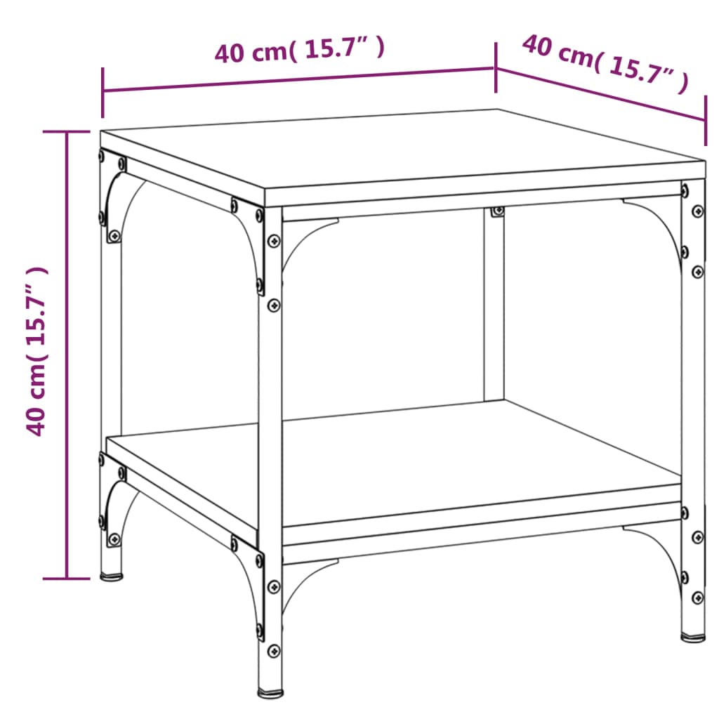 vidaXL Mese laterale 2 buc. stejar sonoma 40x40x40 cm lemn prelucrat