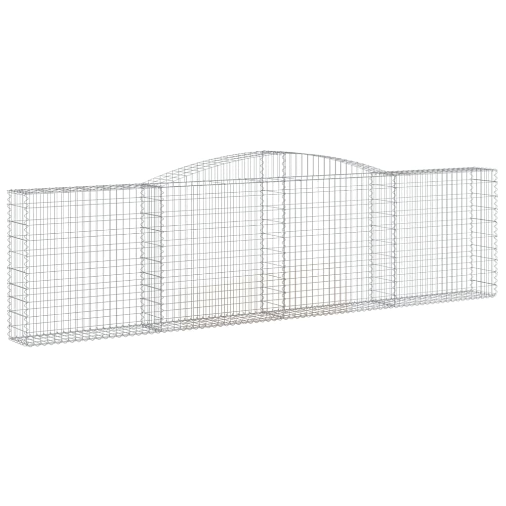 vidaXL Coșuri gabion arcuite 2 buc, 400x30x100/120 cm fier galvanizat