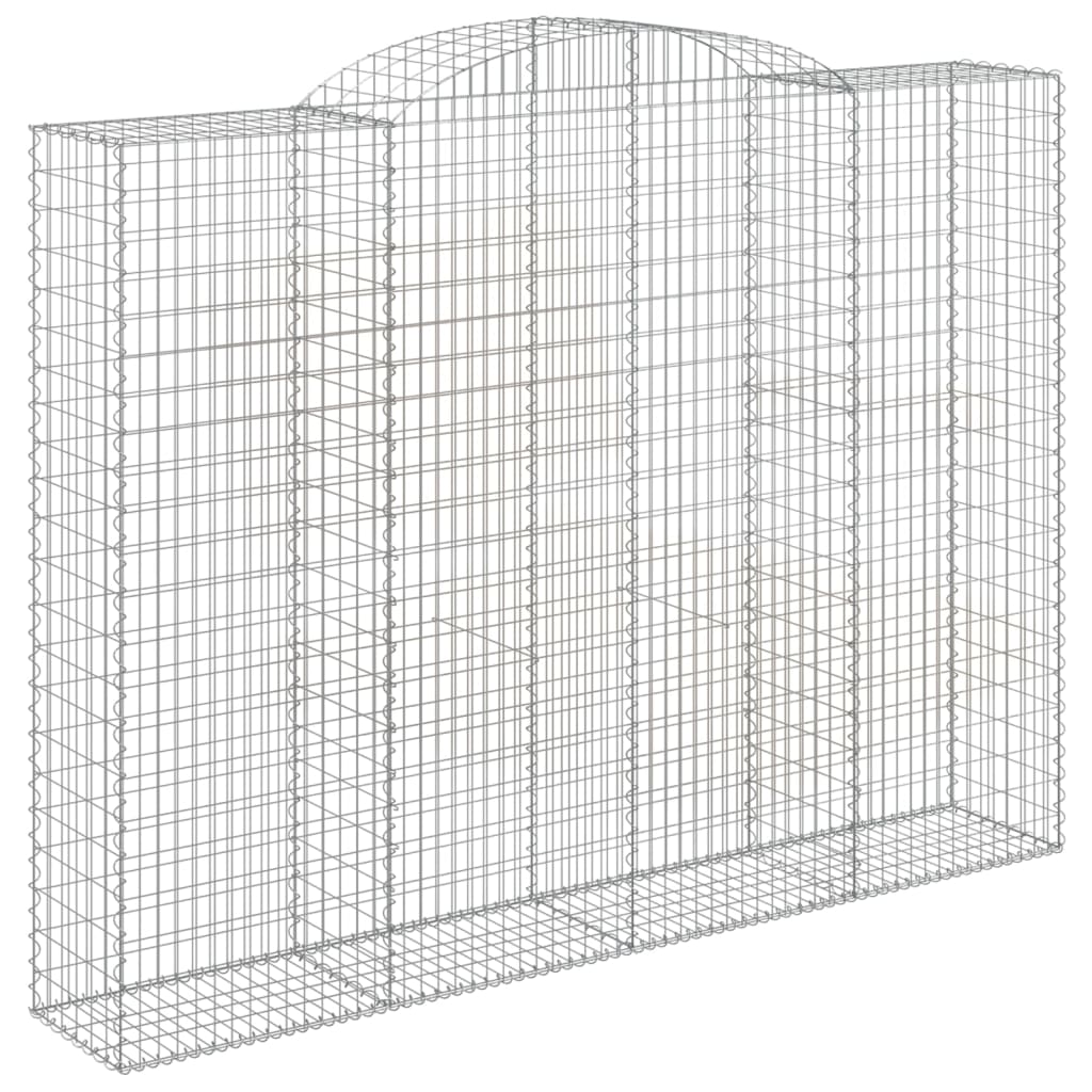 vidaXL Coșuri gabion arcuite, 4 buc, 300x50x220/240cm, fier galvanizat