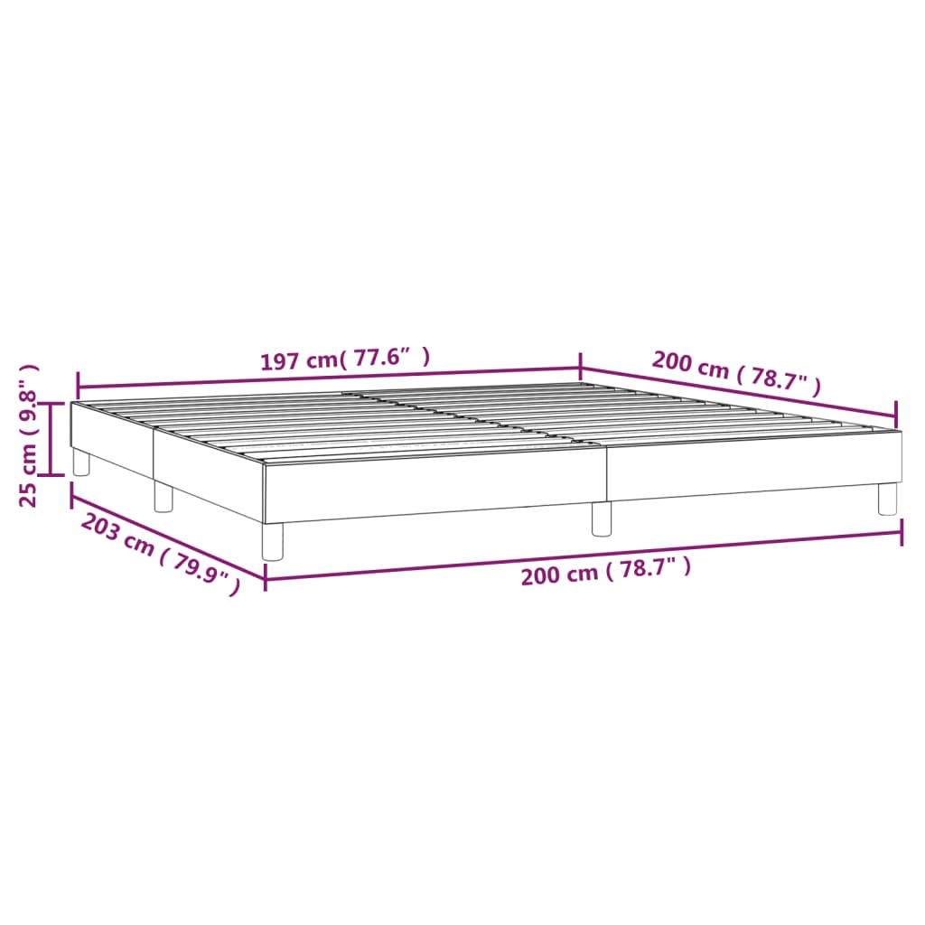 vidaXL Cadru de pat, maro, 200x200 cm, piele ecologică