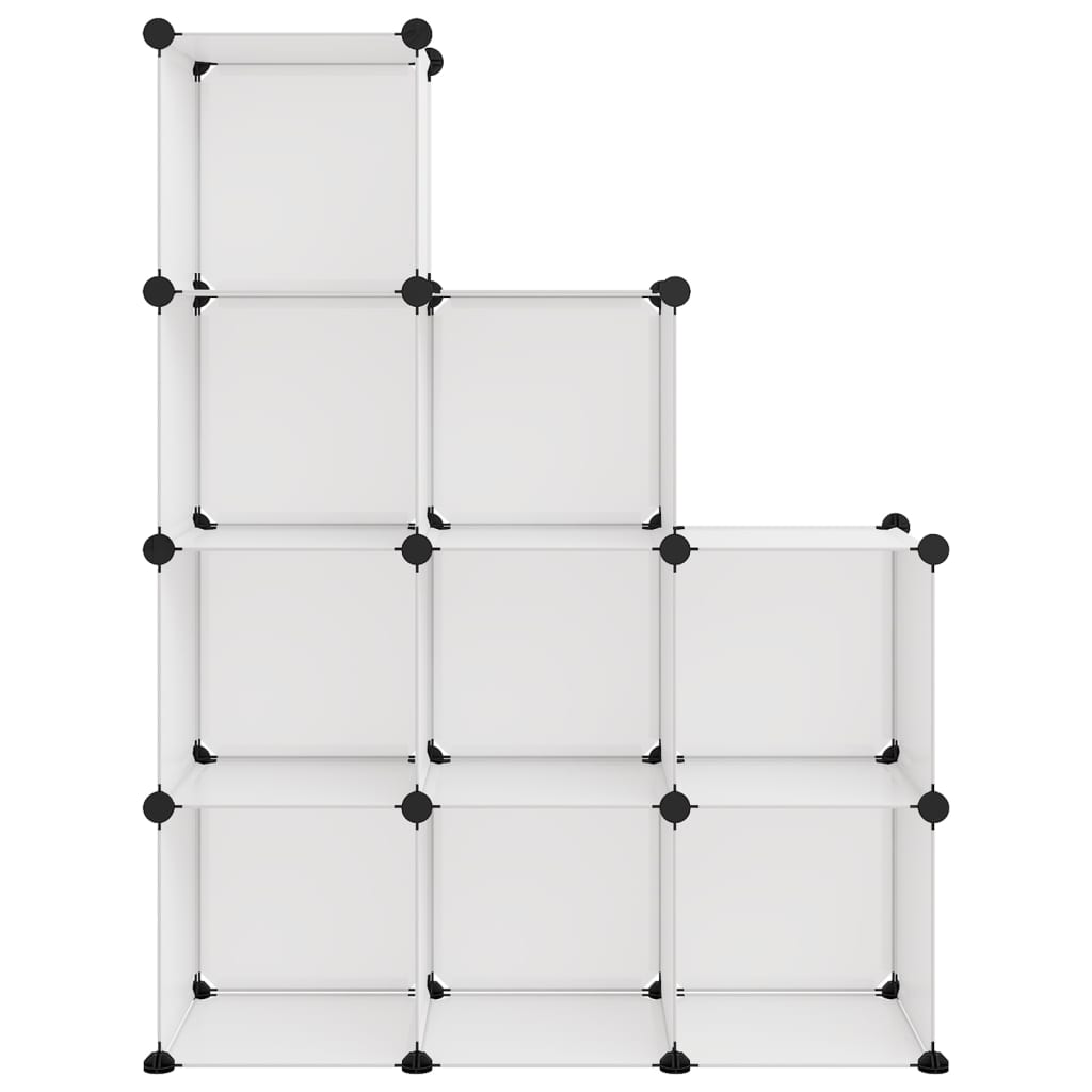 vidaXL Organizator cub de depozitare, 9 cuburi, transparent, PP