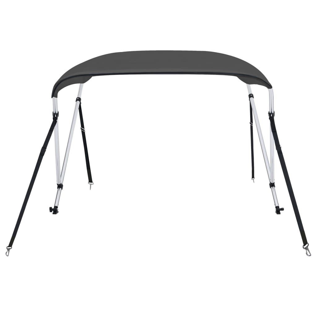 vidaXL Parasolar barcă Bimini cu 2 arcuri, antracit, 150x120x110 cm