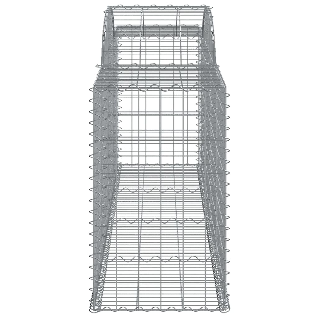 vidaXL Coșuri gabion arcuite 10 buc, 300x50x80/100 cm, fier galvanizat