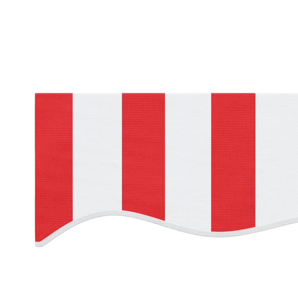 vidaXL Pânză copertină de rezervă, dungi roșii și albe, 6x3,5 m