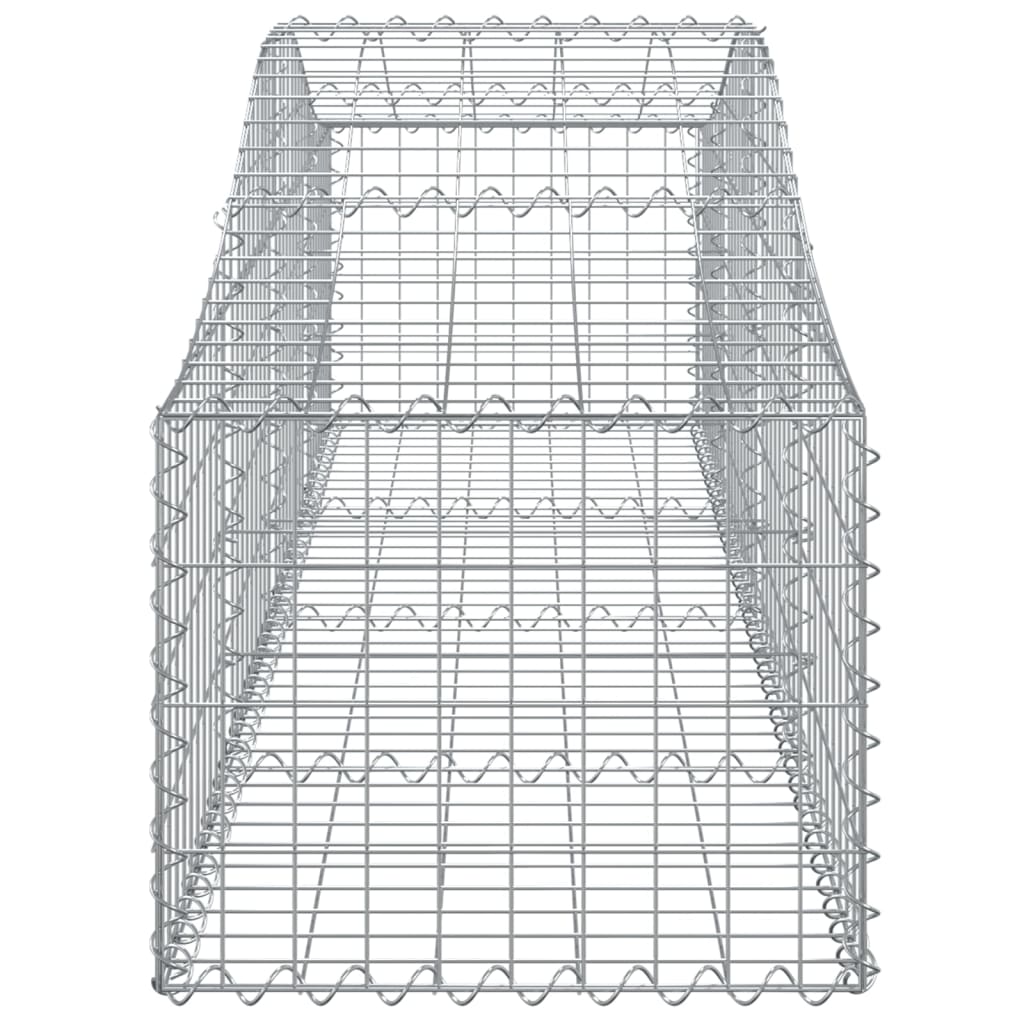 vidaXL Coșuri gabion arcuite 4 buc, 200x50x40/60 cm, fier galvanizat