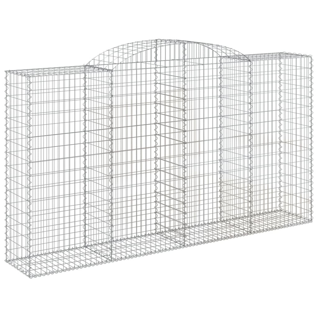 vidaXL Coșuri gabion arcuite 11 buc, 300x50x160/180cm, fier galvanizat