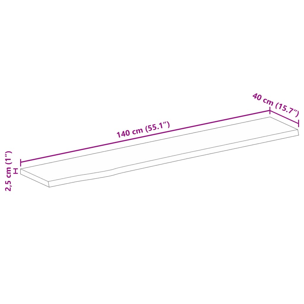 vidaXL Blat de masă contur organic 140x40x2,5 cm lemn masiv de mango