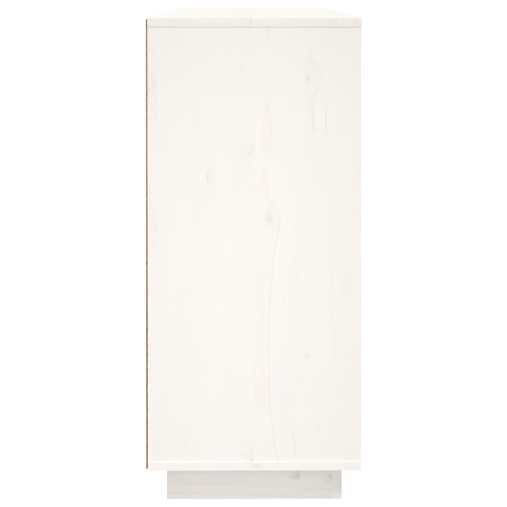 vidaXL Servantă, alb, 120x35x80 cm, lemn masiv de pin