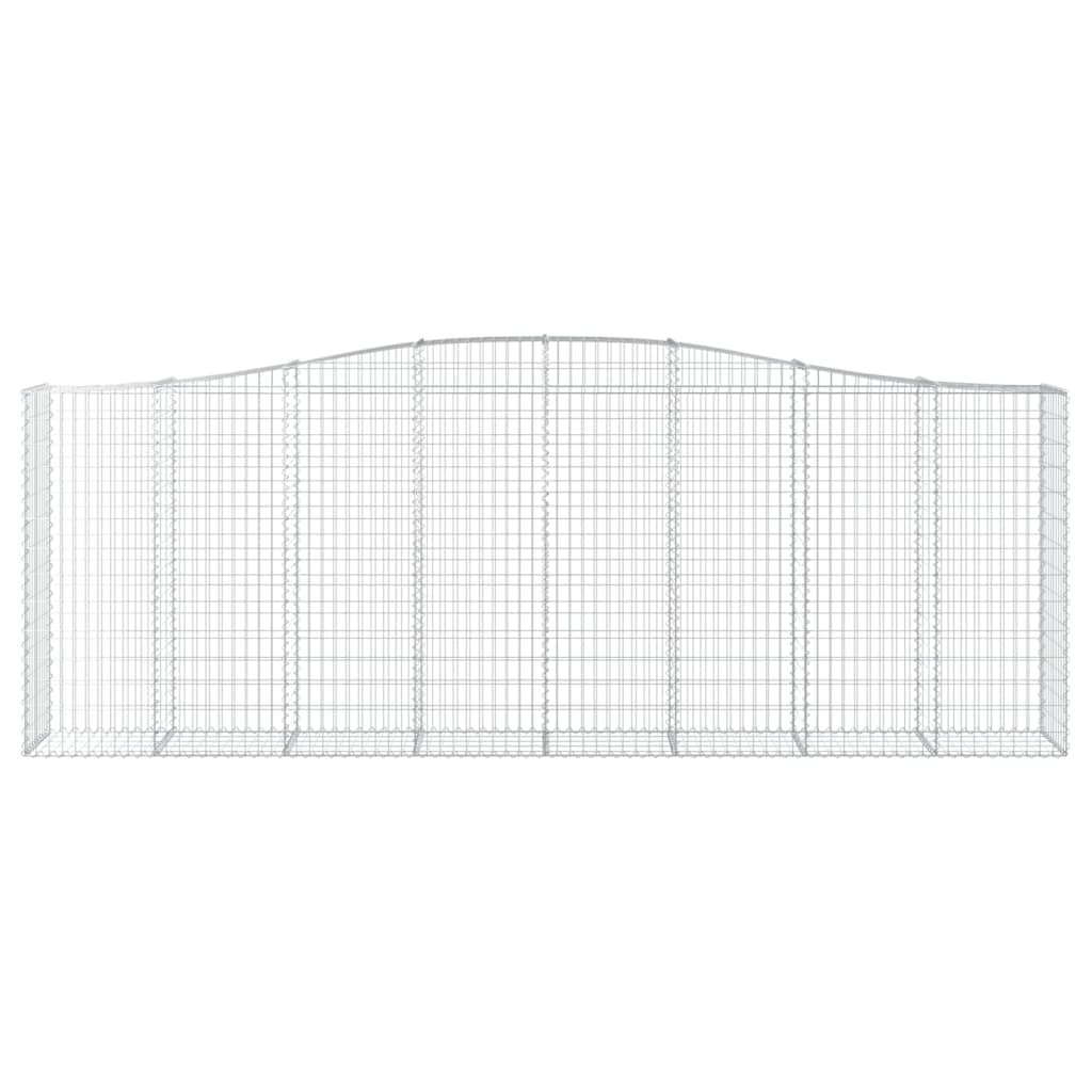 vidaXL Coșuri gabion arcuite 2 buc, 400x50x140/160 cm, fier galvanizat