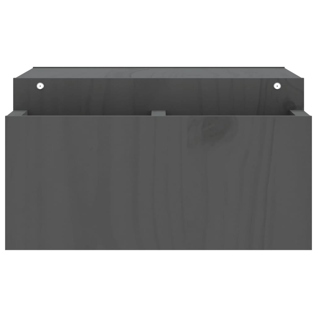 vidaXL Suport pentru monitor, gri, 70x27,5x15 cm, lemn masiv pin