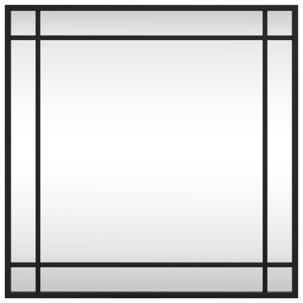 vidaXL Oglindă de perete, negru, 50x50 cm, pătrată, fier