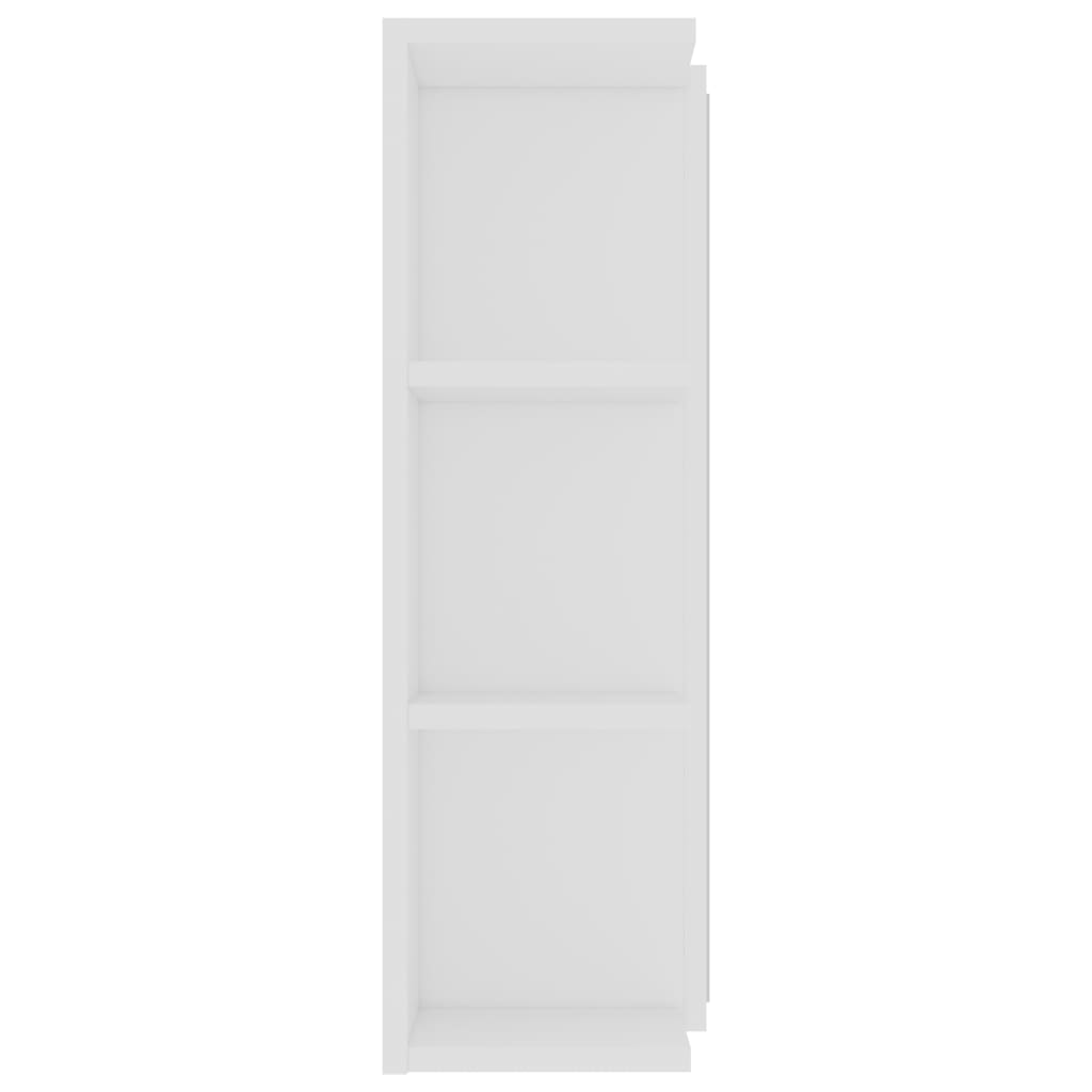 vidaXL Dulap de baie cu oglindă, alb, 80x20,5x64 cm, lemn prelucrat
