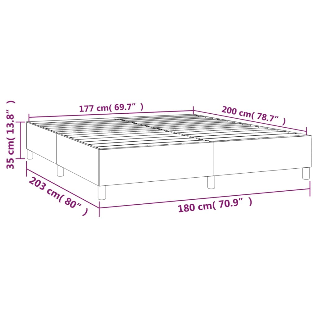 vidaXL Cadru de pat, negru, 180x200 cm, piele ecologică