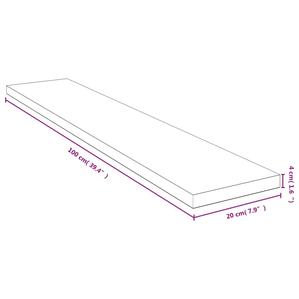 vidaXL Raft de perete, 100x20x4 cm, bambus