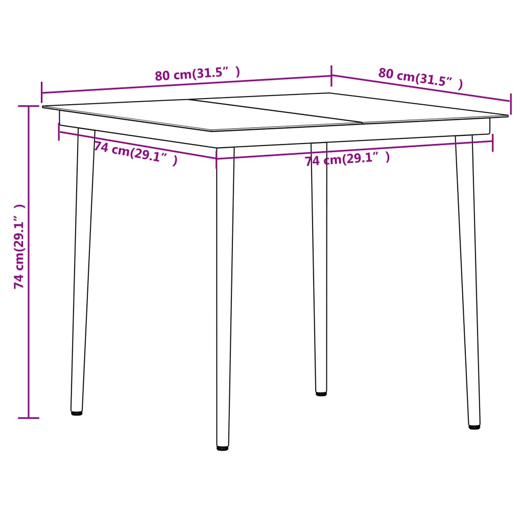 vidaXL Set de mobilier pentru grădină, 5 piese, stejar