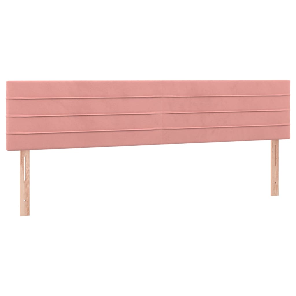 vidaXL Tăblii de pat, 2 buc, roz, 90x5x78/88 cm, catifea