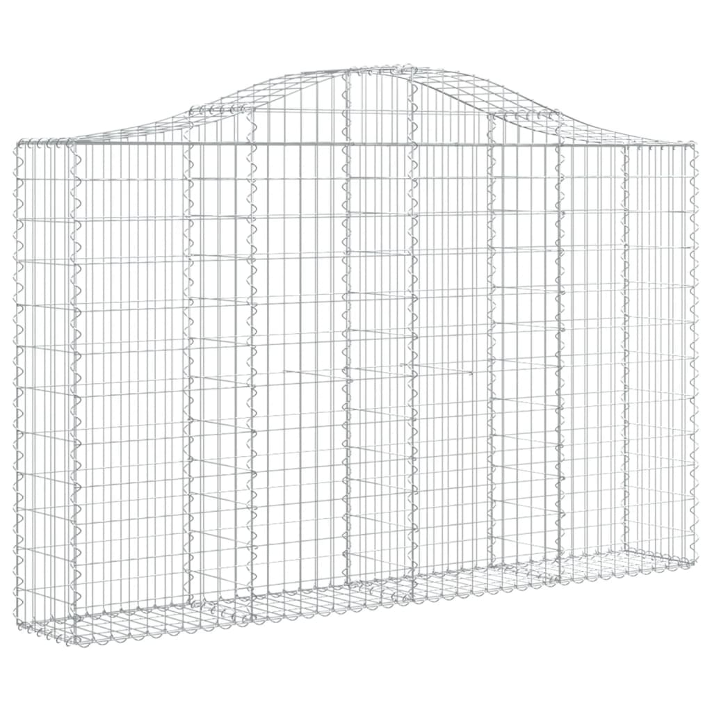 vidaXL Coșuri gabion arcuite 8 buc, 200x30x120/140 cm, fier galvanizat