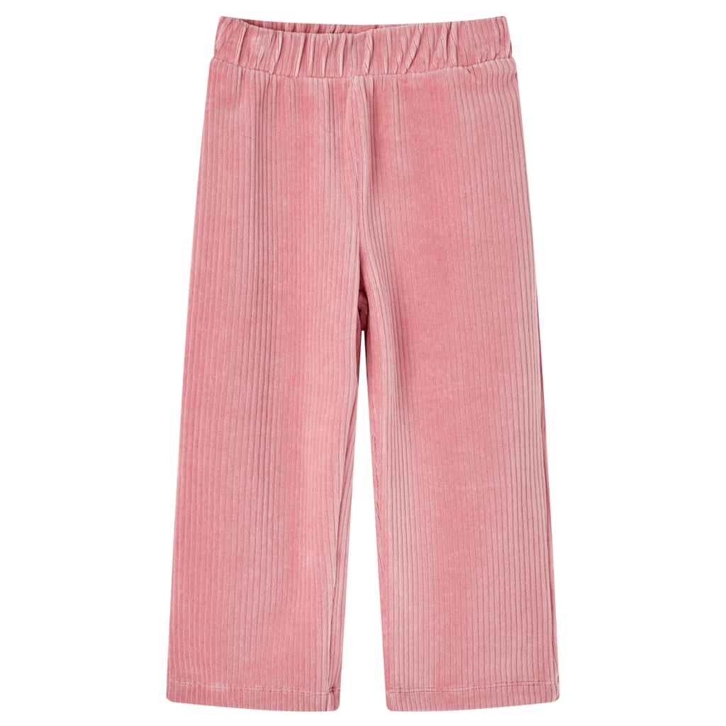 Pantaloni de copii din velur, roz, 116
