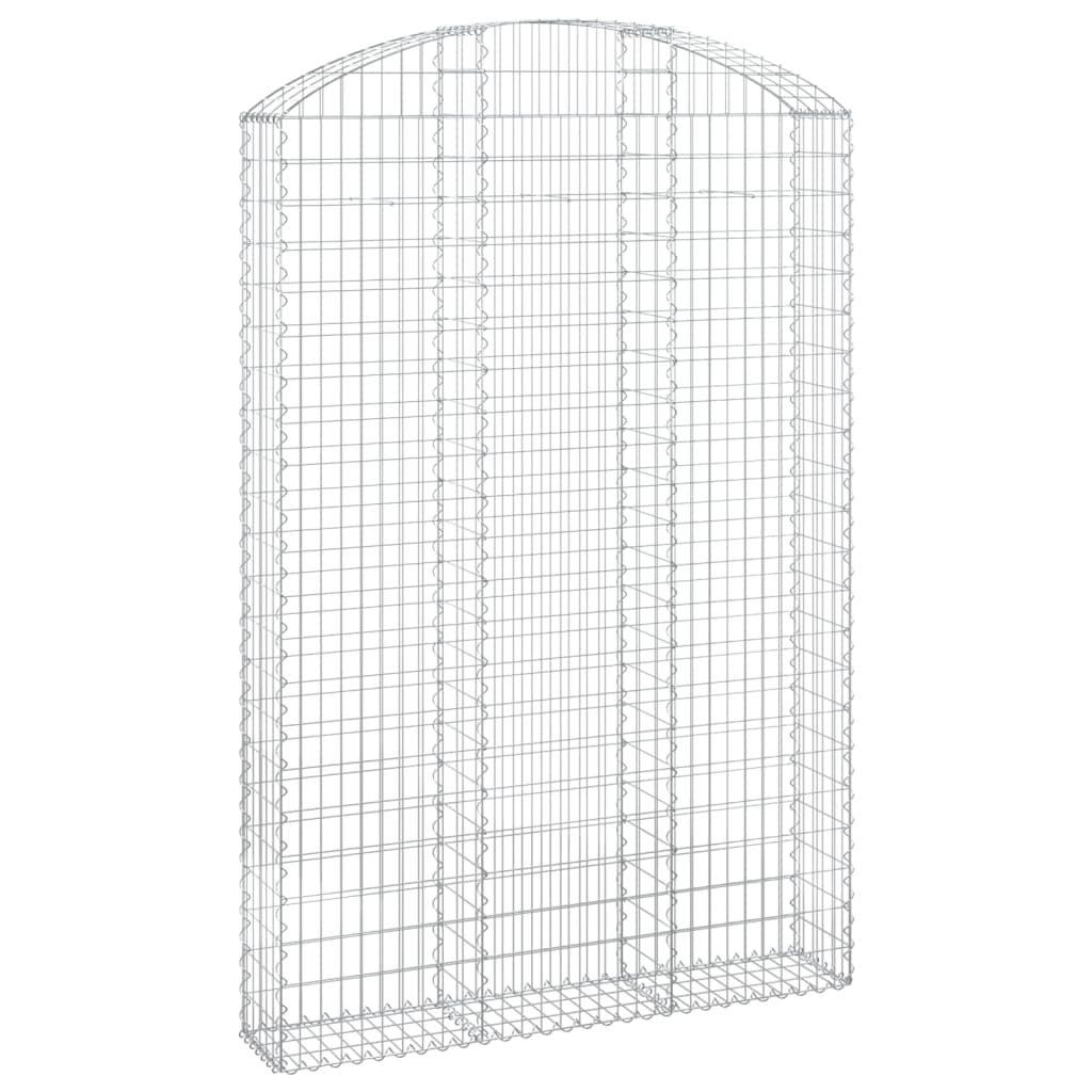 vidaXL Coș gabion arcuit, 150x30x220/240 cm, fier galvanizat