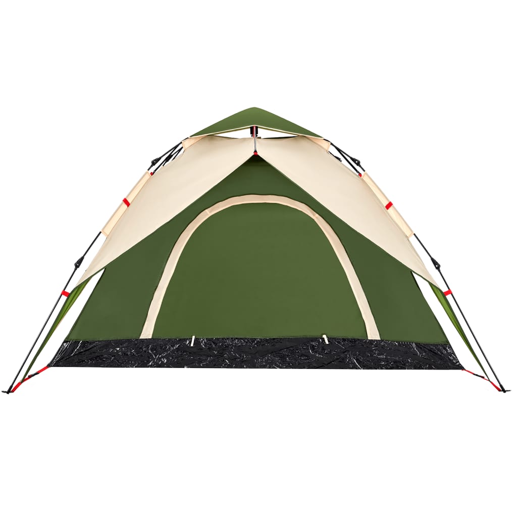 vidaXL Cort de camping cupolă 5 persoane, setare rapidă, verde