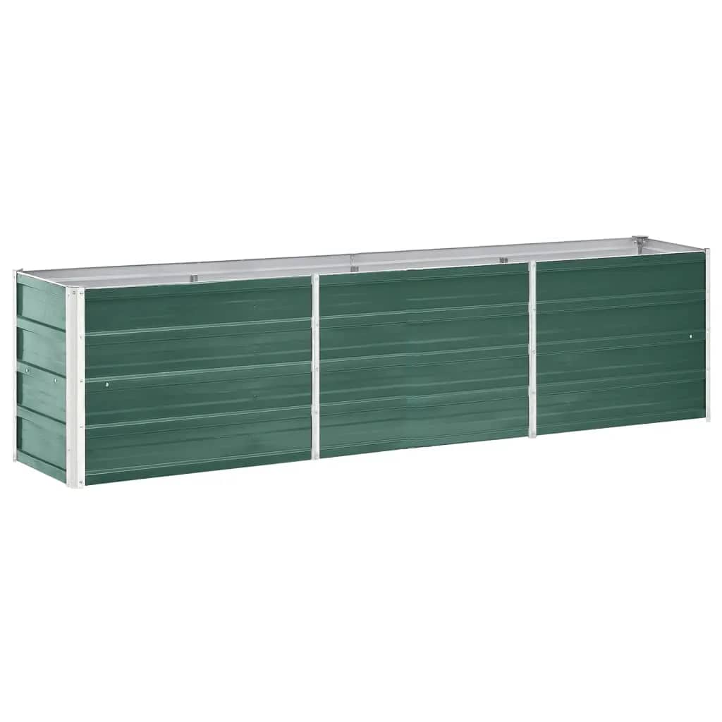 vidaXL Strat înălțat de grădină verde 240 x 40 x 45 cm oțel galvanizat