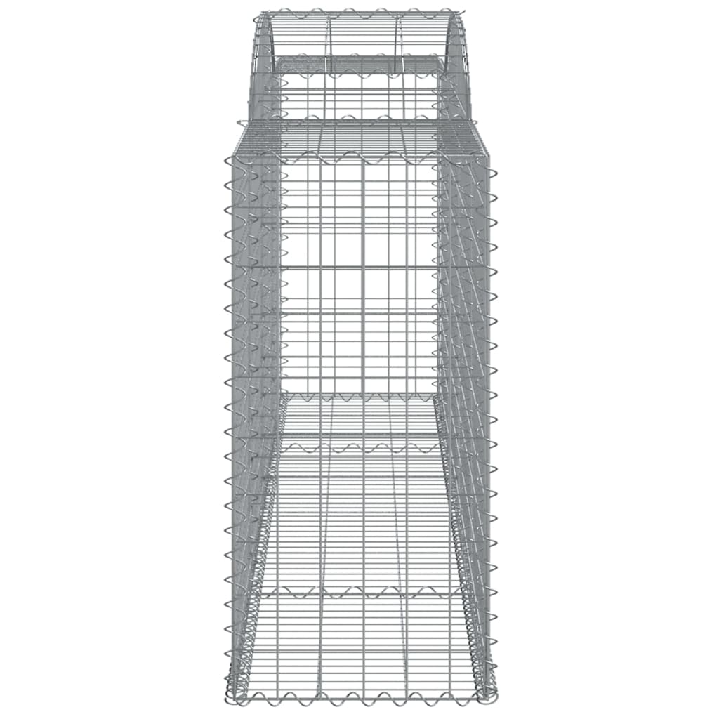 vidaXL Coșuri gabion arcuite 13 buc, 300x50x100/120cm, fier galvanizat