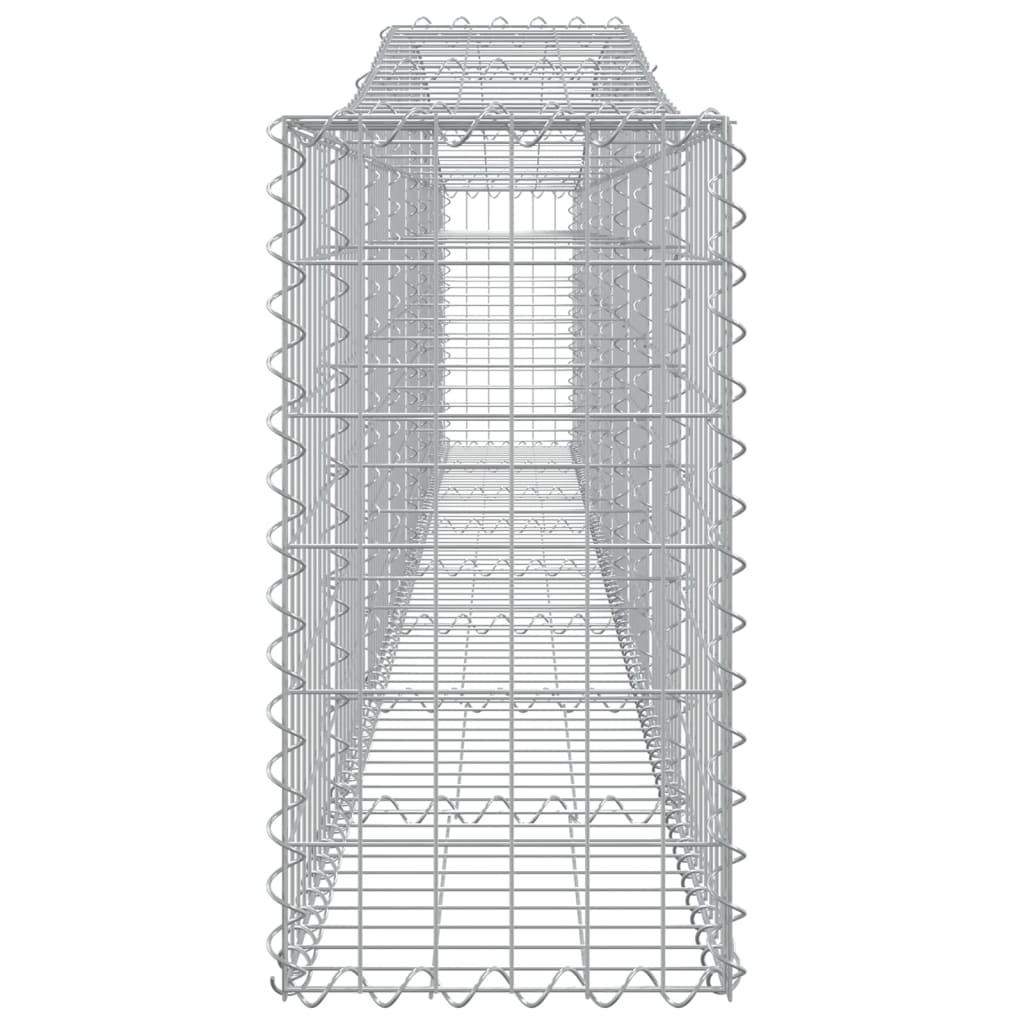 vidaXL Coș gabion arcuit 400x30x60/80 cm fier galvanizat