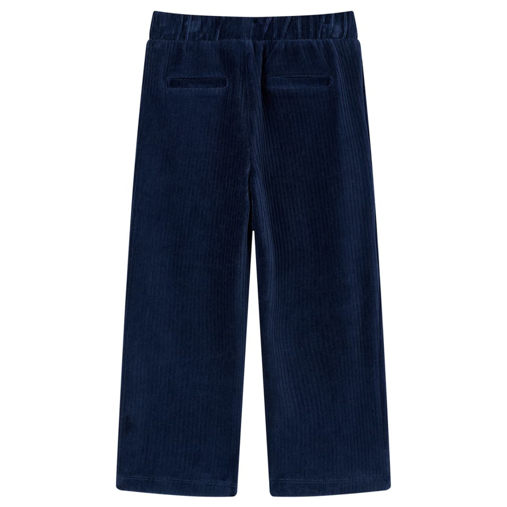 Pantaloni de copii din velur, bleumarin, 92