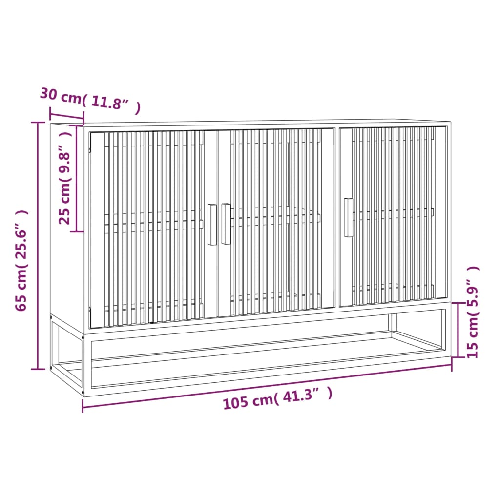 vidaXL Dulap, negru, 105x30x65 cm, lemn prelucrat