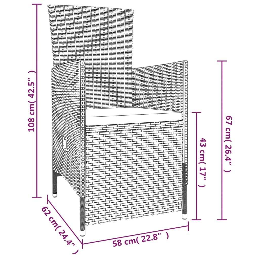 vidaXL Set de mobilier pentru grădină, cu perne, 7 piese, bej