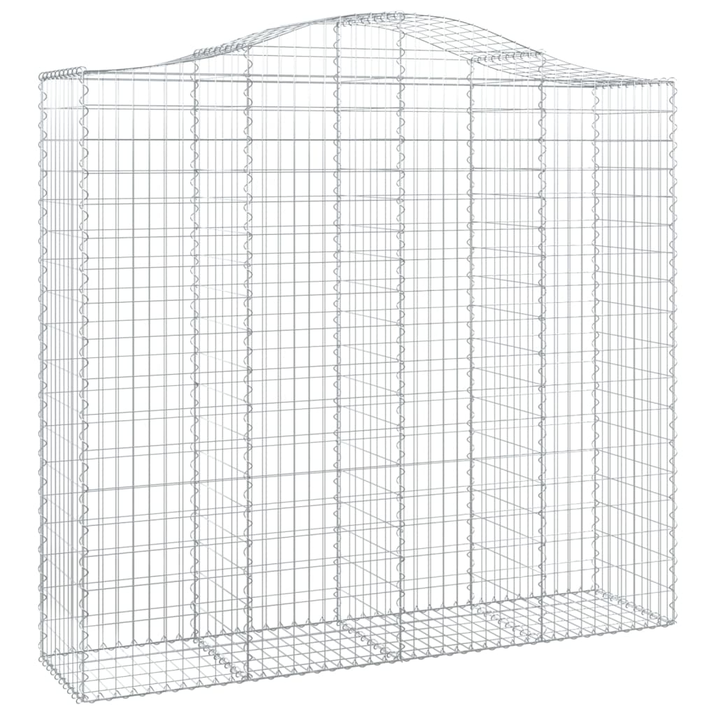 vidaXL Coșuri gabion arcuite 15 buc, 200x50x180/200cm, fier galvanizat