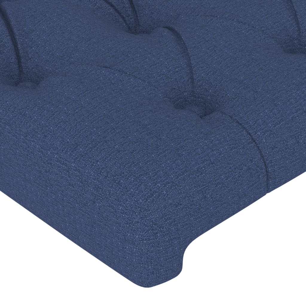 vidaXL Tăblie de pat, albastru, 90x7x78/88 cm, textil