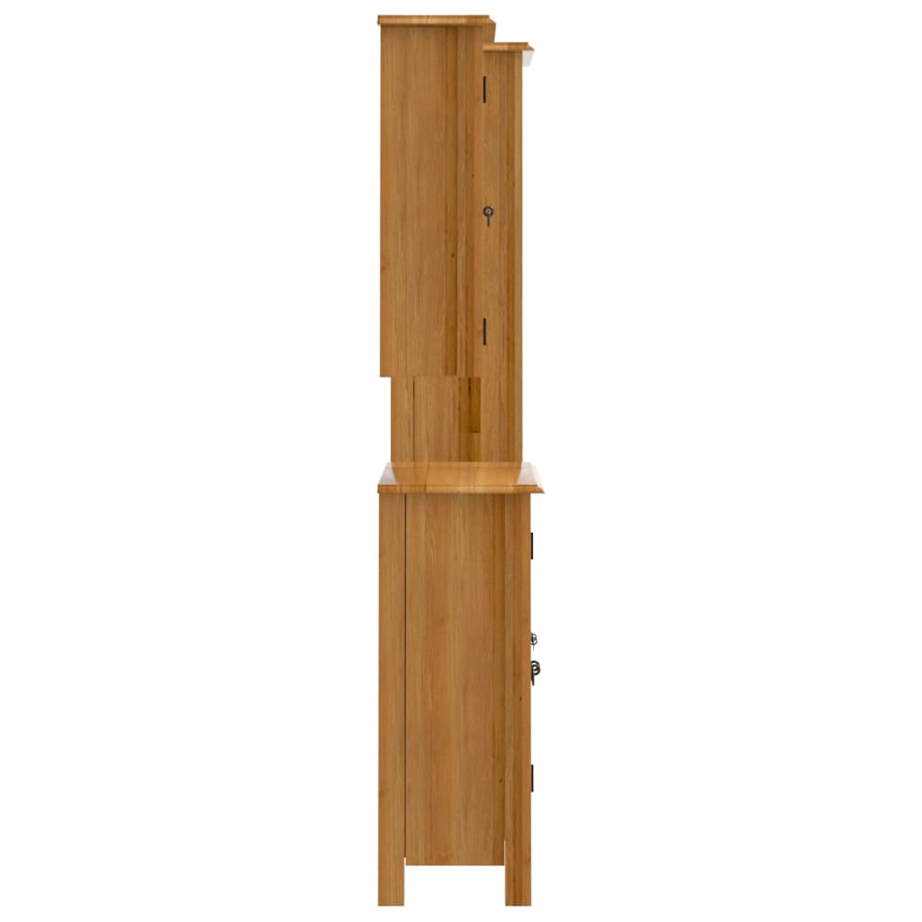 vidaXL Set mobilier de baie, 3 piese, lemn masiv de pin