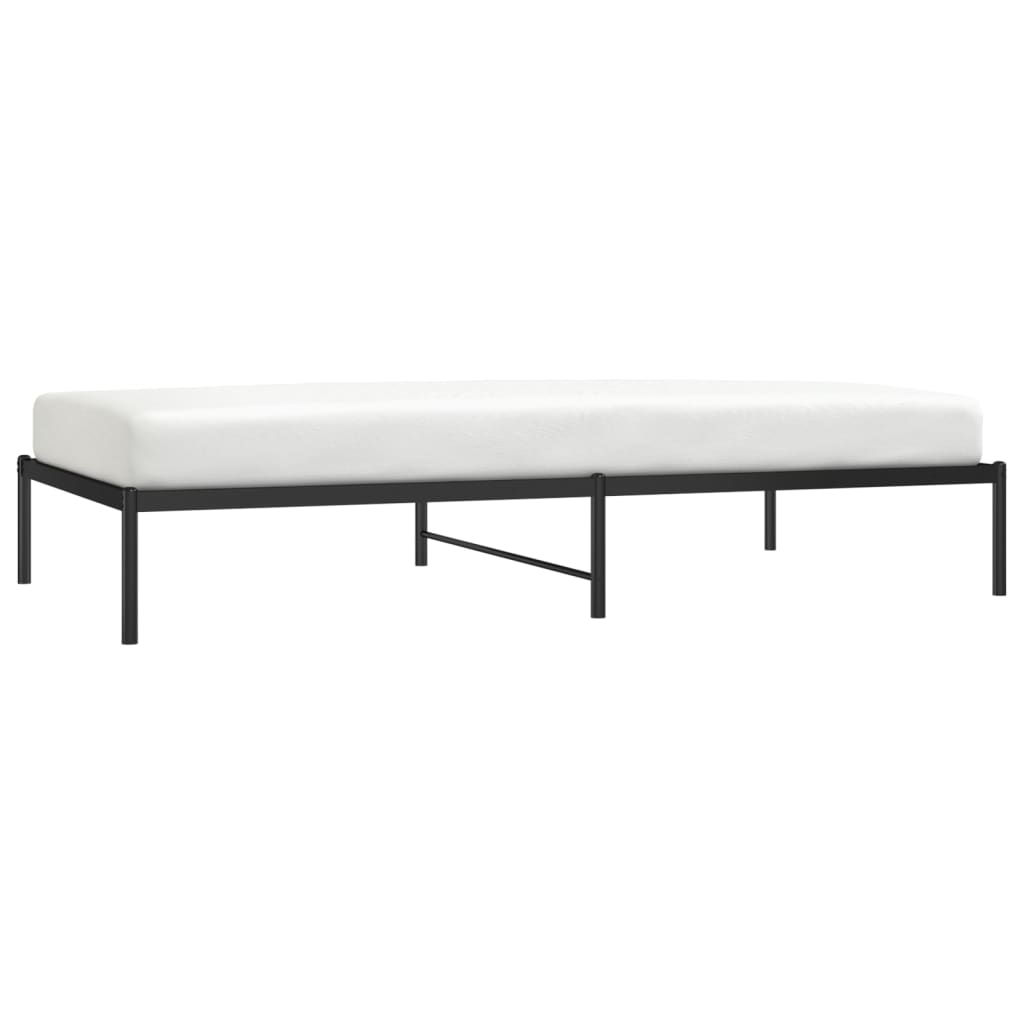 vidaXL Cadru pat metalic, negru, 107x203 cm