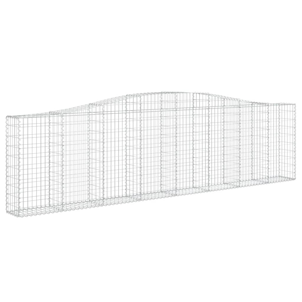 vidaXL Coșuri gabion arcuite 2 buc, 400x30x100/120 cm fier galvanizat