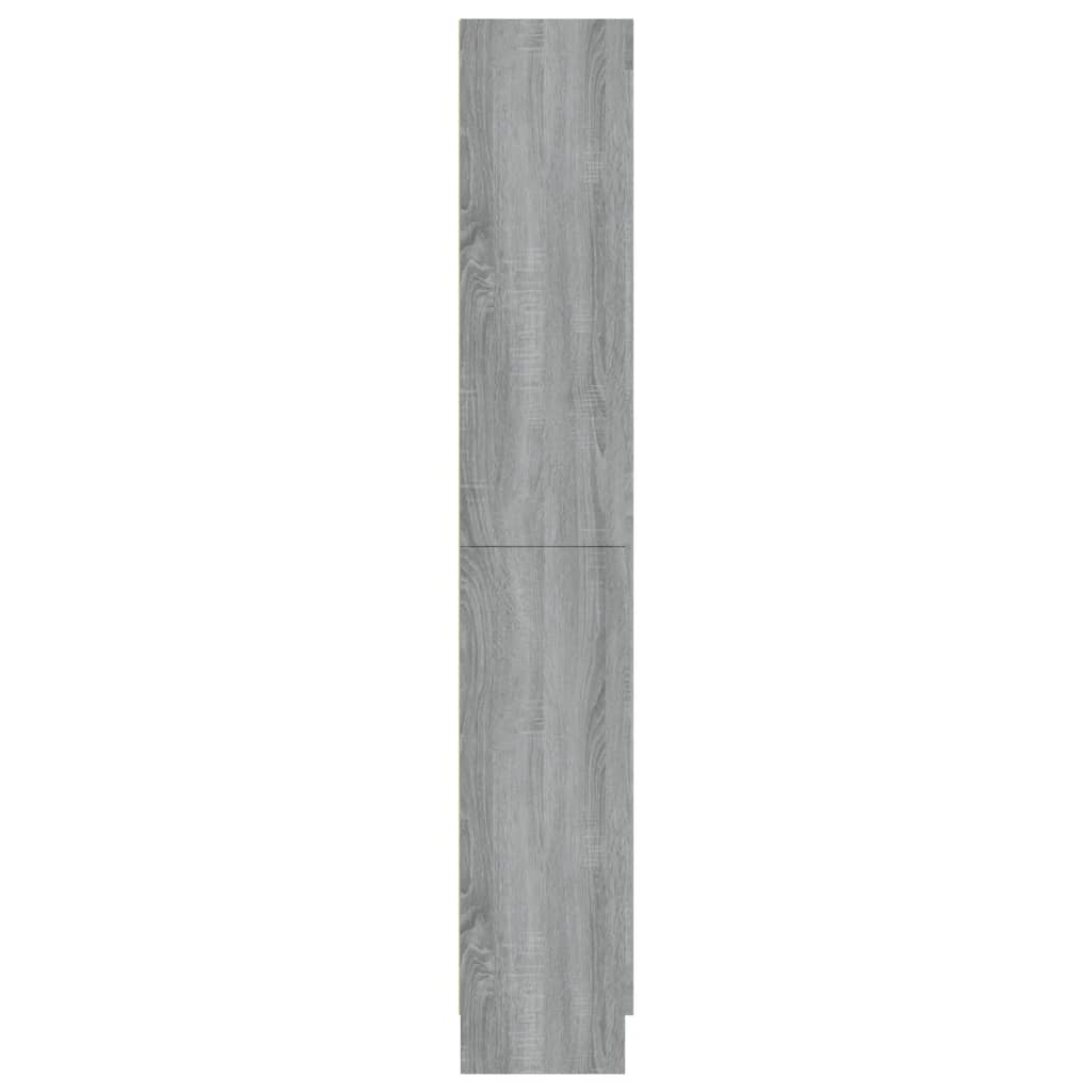 vidaXL Dulap vitrină, gri sonoma, 82,5x30,5x185,5 cm, lemn prelucrat