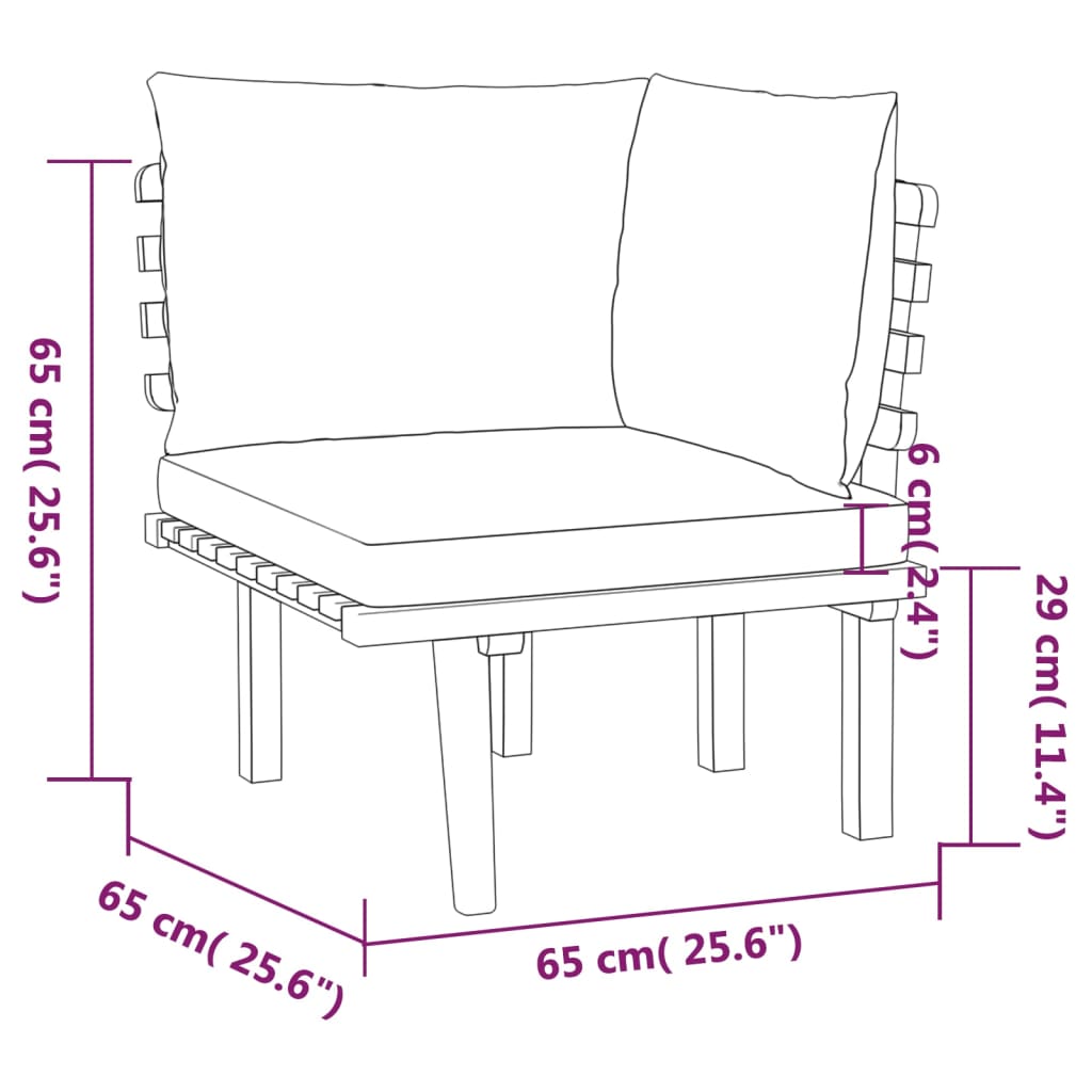 vidaXL Set mobilier de grădină cu perne, 8 piese, lemn masiv de acacia