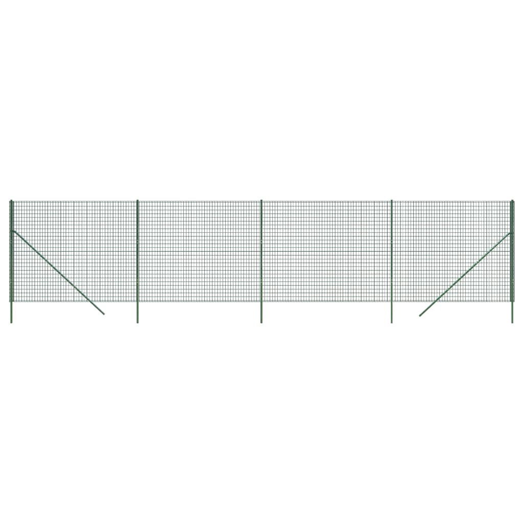 vidaXL Gard plasă de sârmă, verde, 1,8x10 m, oțel galvanizat